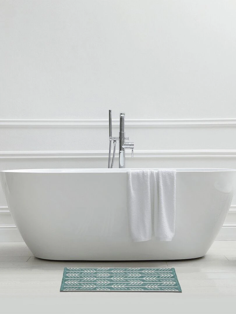 Guy Levasseur Tapis de bain en coton fantaisie vert Vert