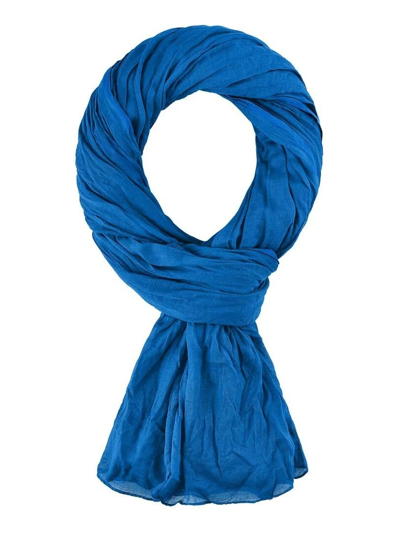 Chèche coton Uni Bleu roi