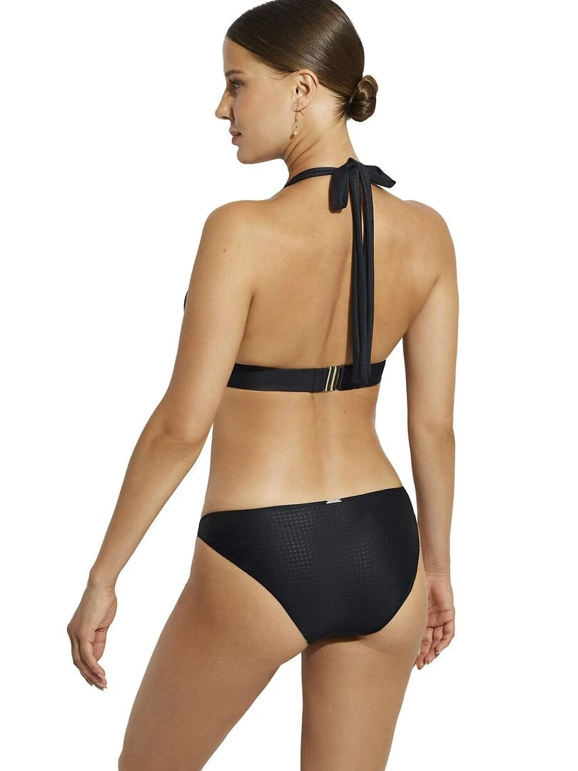 Bas maillot slip de bain taille basse Manhattan   Noir