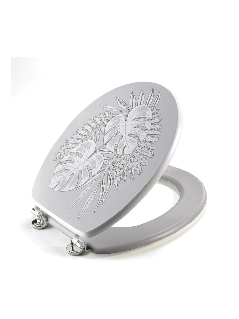 Abattant WC 37.5 x 46 cm Feuilles d ambre Blanc