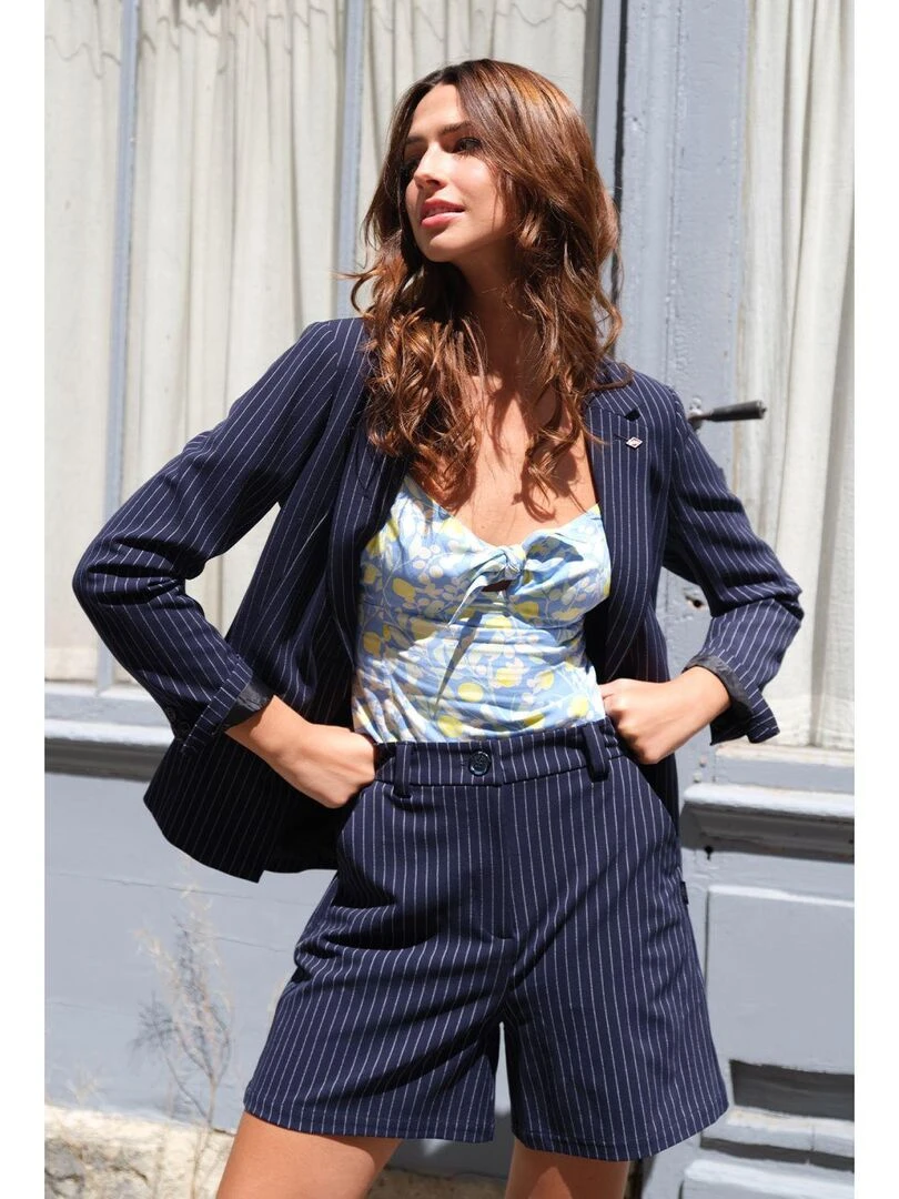 Lee Cooper Veste sans manches viscose slim MUCCI SM Bleu ciel