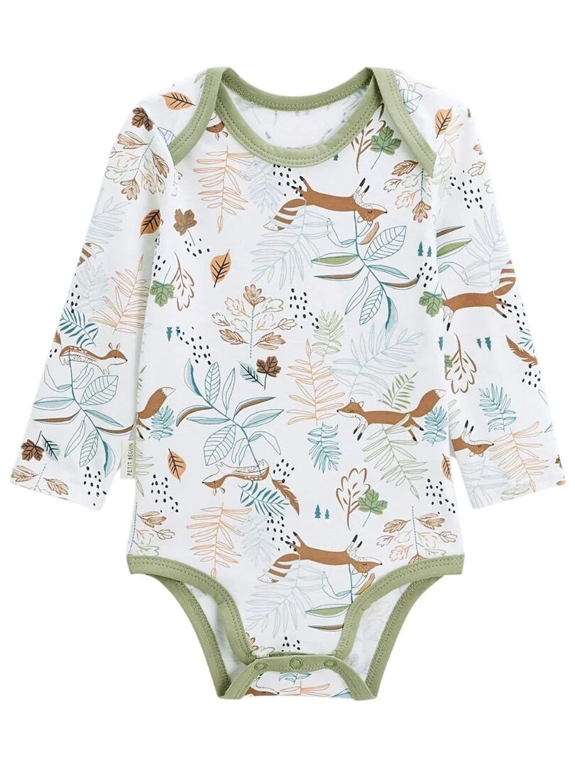 Lot de 2 bodies bébé manches longues Montreal   Kaki