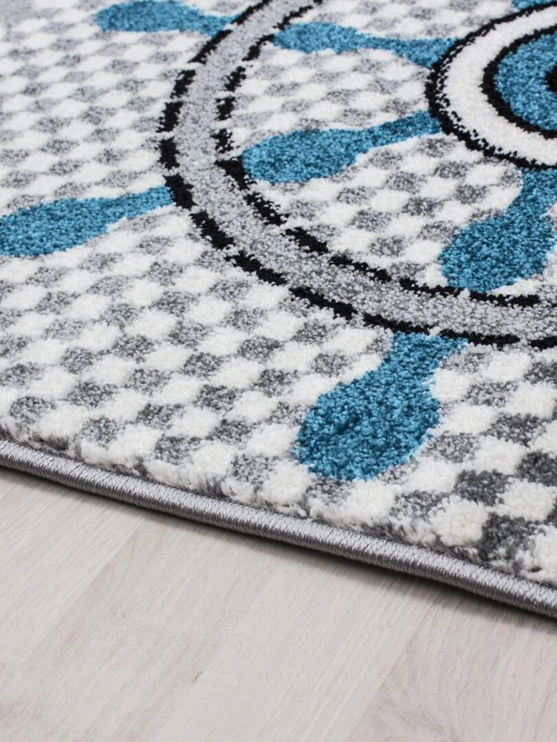 Tapis enfant KID'S COLL en polypropylène doux et soyeux OEKO TEX®   Gris