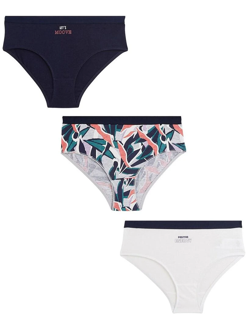 Lot de 3 culottes fille Raven Multicolore