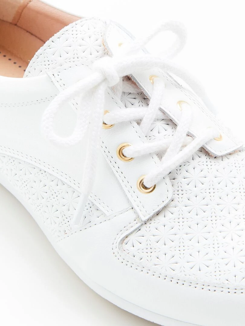 Derbies irisés à lacets Climatyl   Damart   Blanc