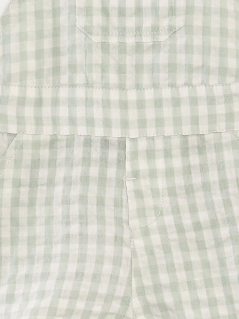 Salopette à carreaux   Vert