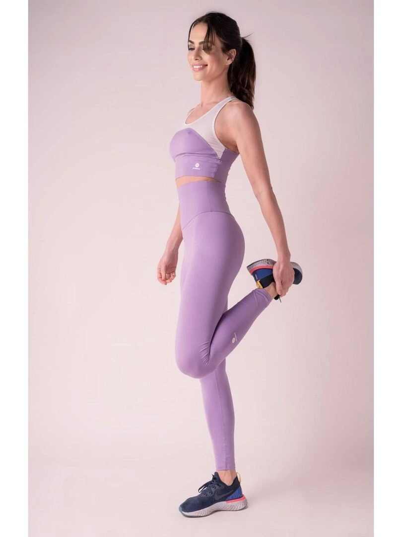 Legging Femme Fitness Taille haute  Natura   Violet clair