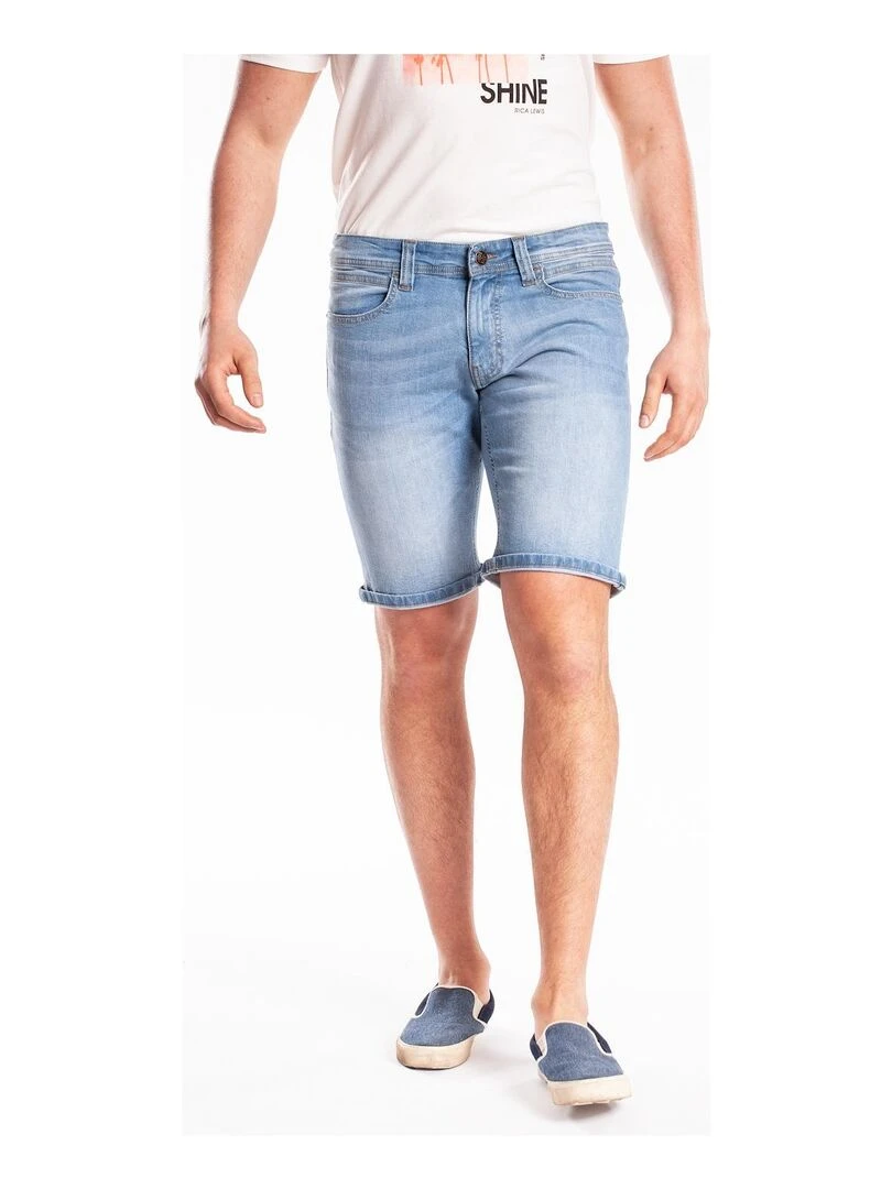 Bermuda 5 poches stretch Fibreflex® VALDER DENIM 'Rica Lewis' Bleu