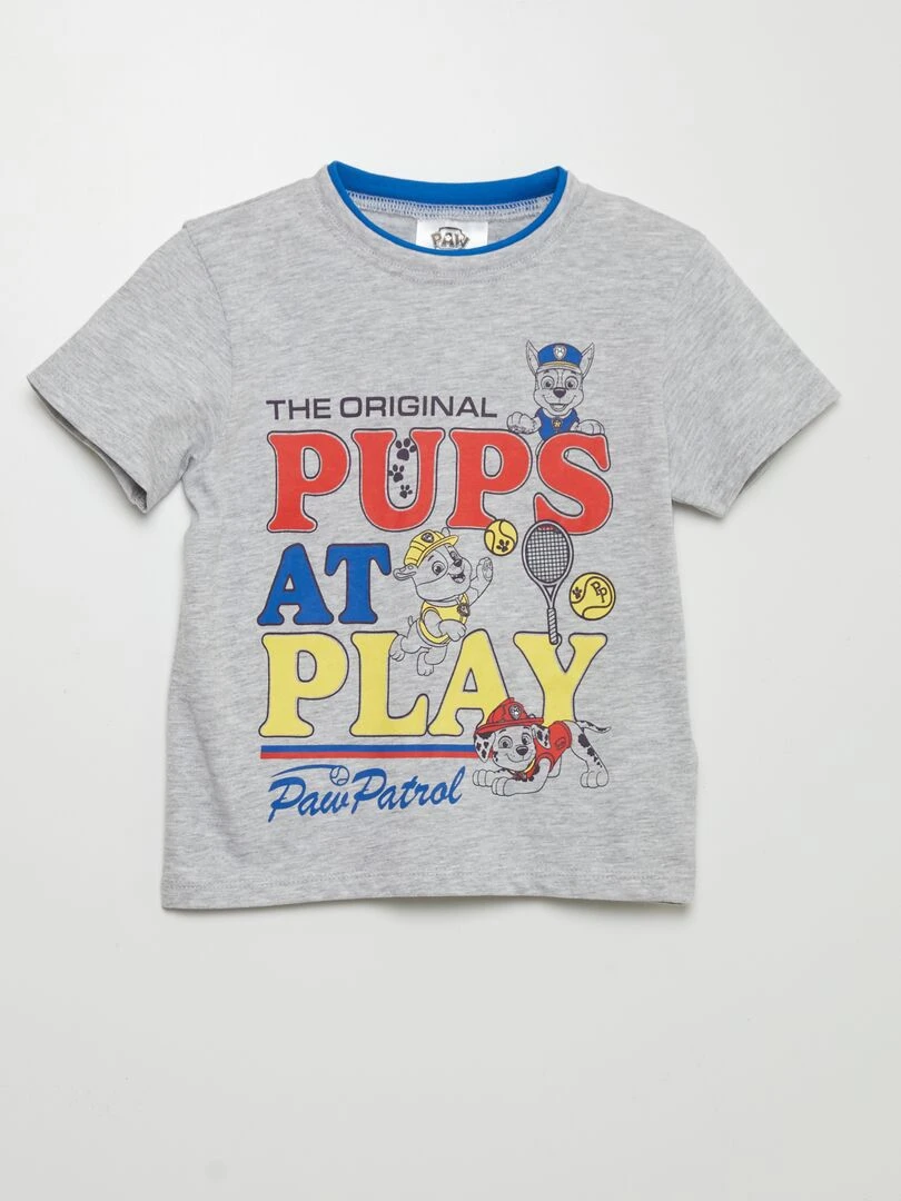 Ensemble t shirt + short 'Pat'patrouille'   2 pièces   Gris