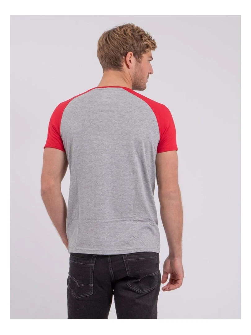 T shirt col rond pur coton NAMUR Rouge