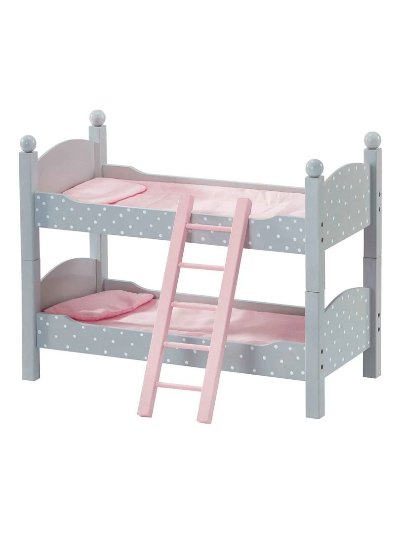 Lit superposé poupée poupon Polka Dots Princess 2 couchettes bois TD 0095AG   N/A
