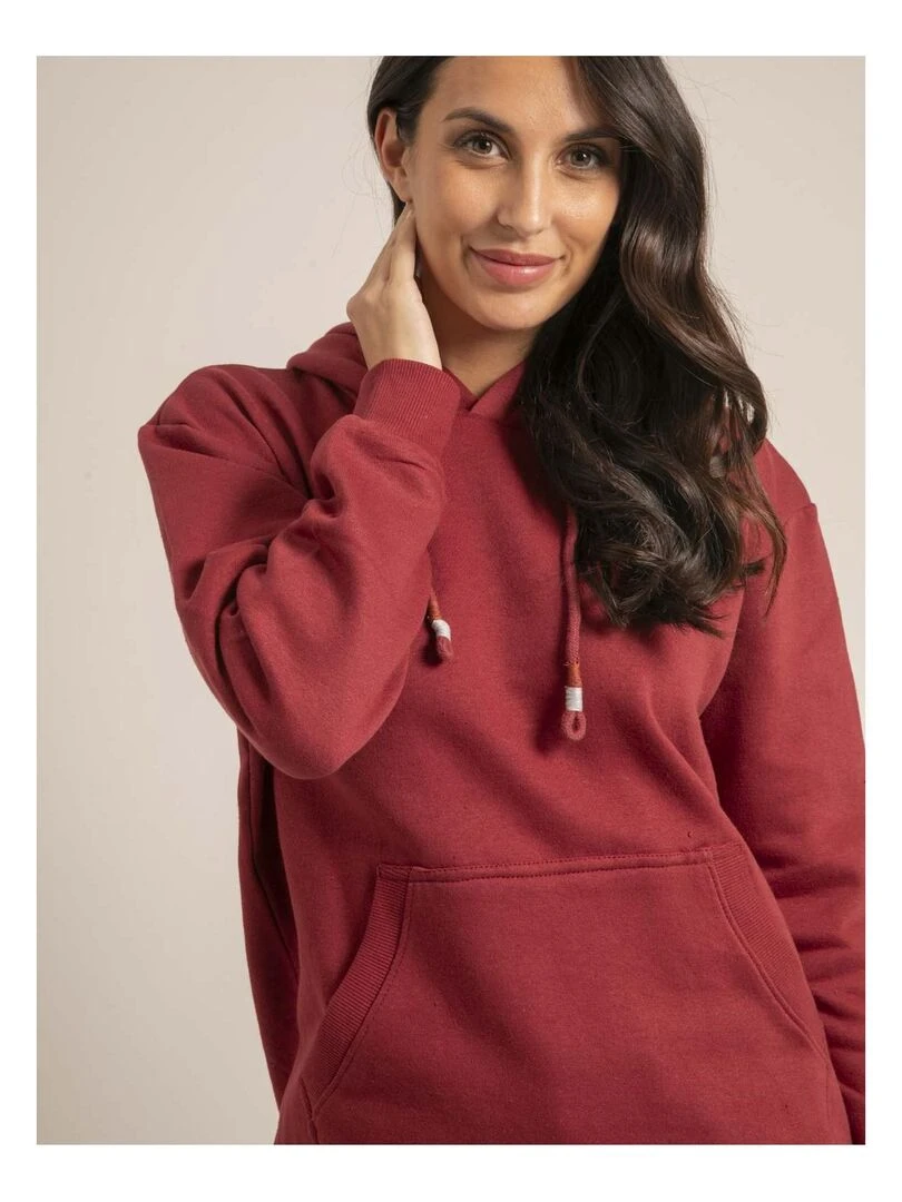 Sweatshirt capuche YZIA   Bordeaux
