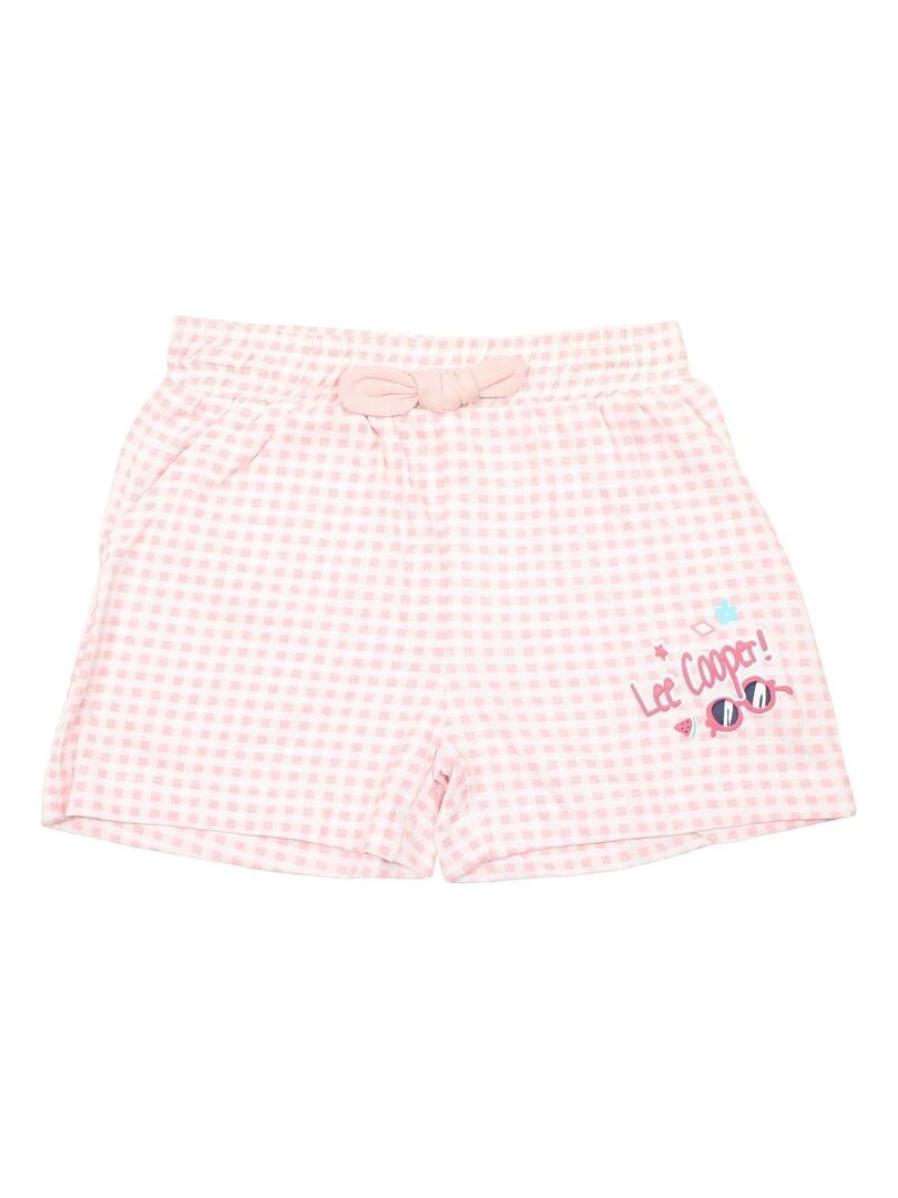 Lee Cooper   Ensemble ​​T shirt short fille Imprimé Lee Cooper   Rose