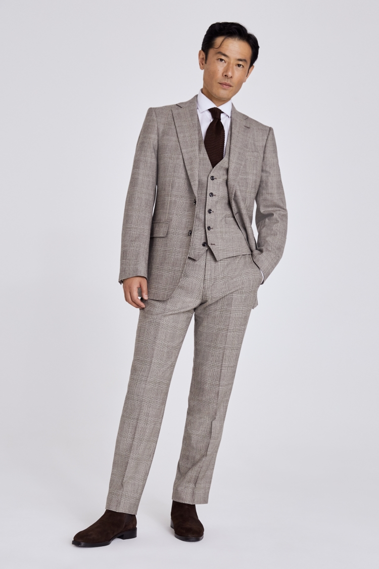Regular Fit Grey Check Performance Jacket     Buy Online at Moss