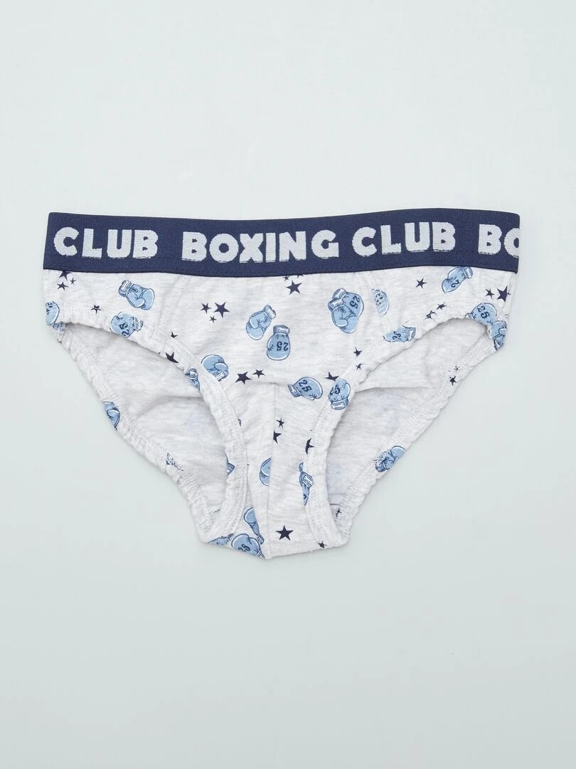 Lot de 3 slips avec imprimé   Marron/blanc/gris