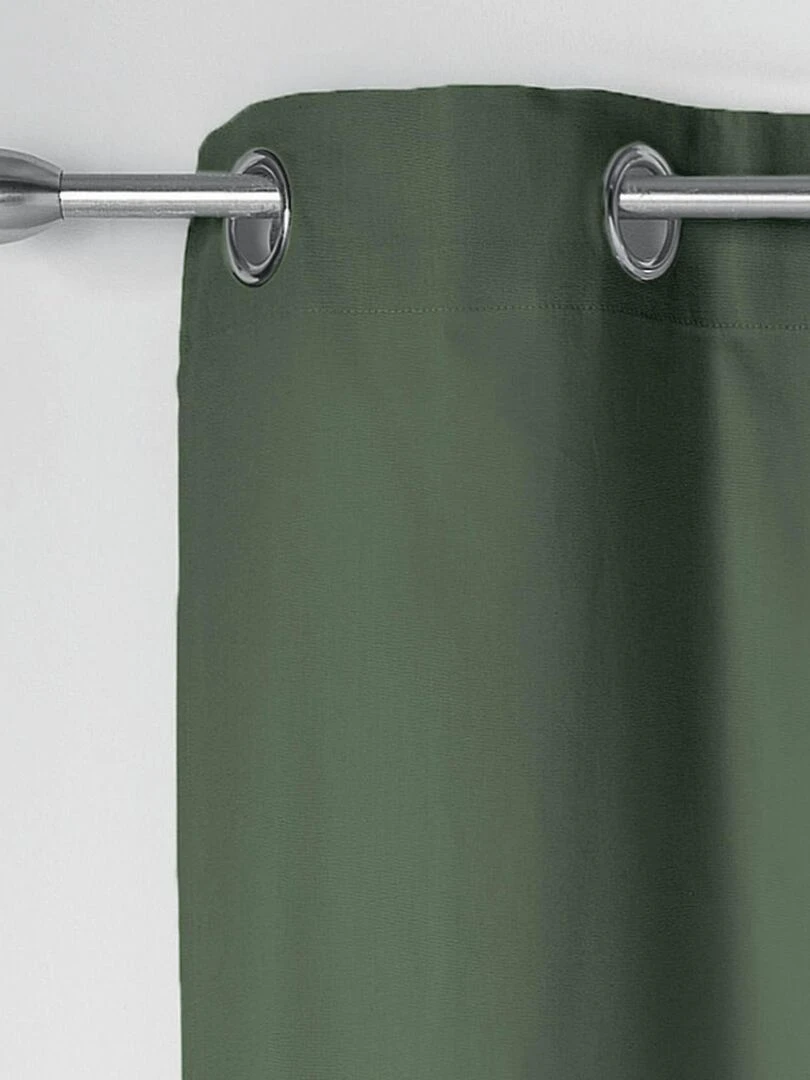 Rideau à œillets 100 % coton Panama Vert olive