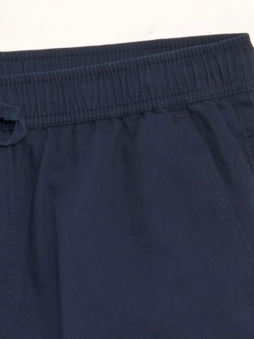 Bermuda chino avec taille élastiquée   bleu marine