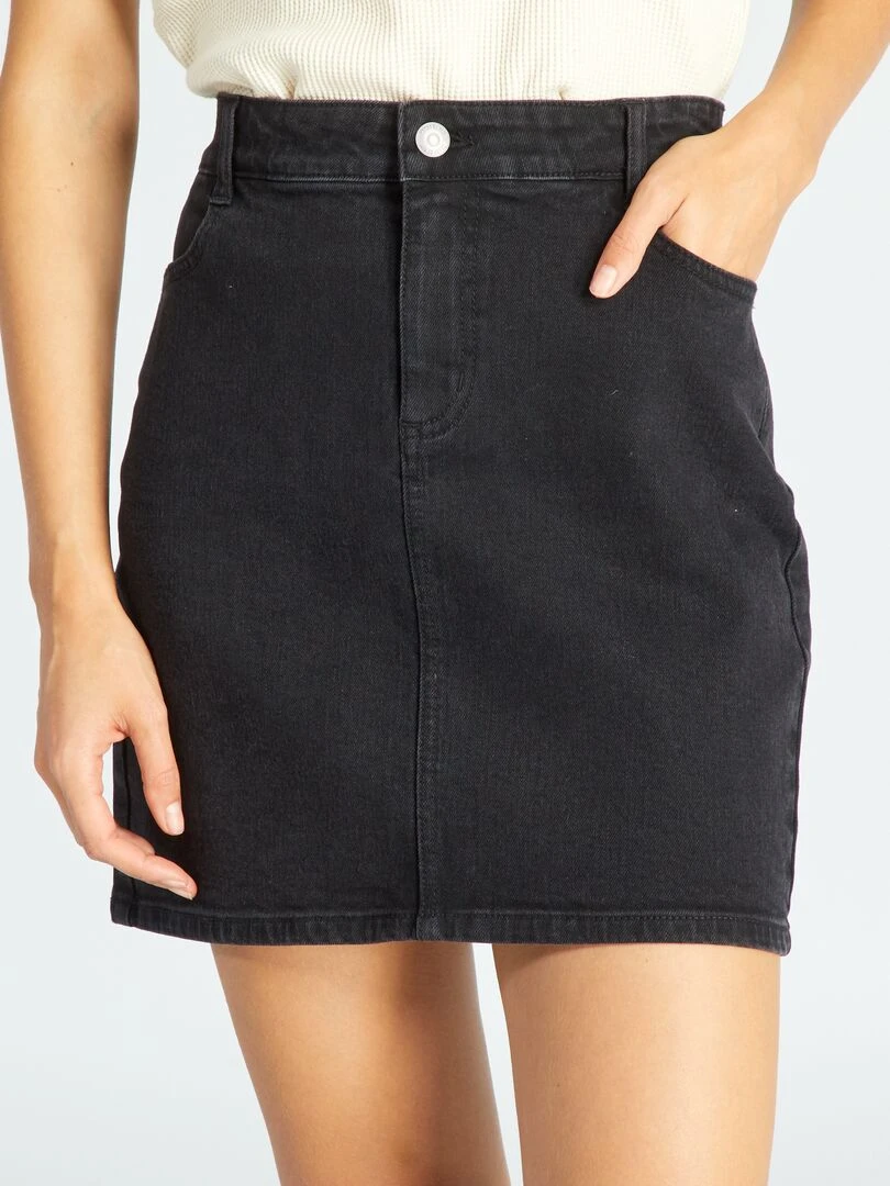 Jupe courte en denim noir