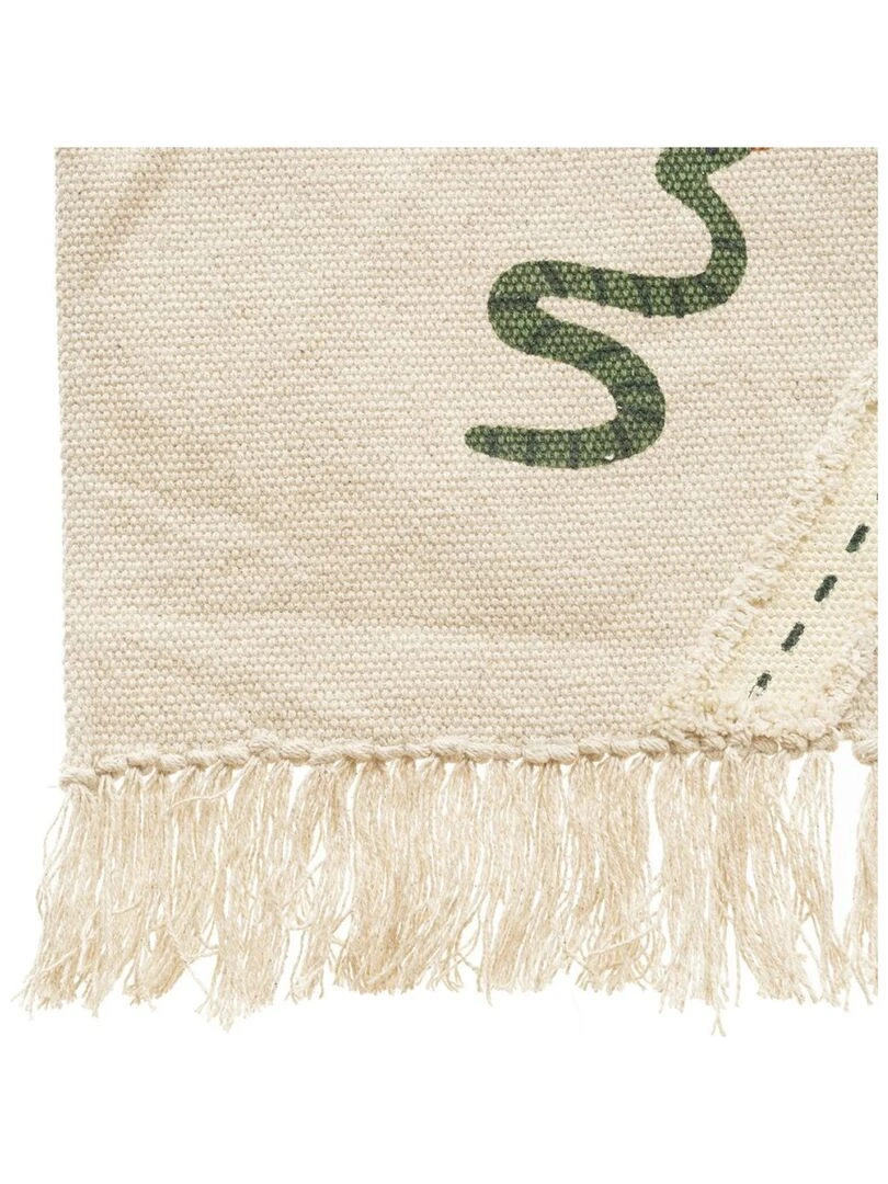 Tapis rectangle coton Jungle 100x150 Blanc