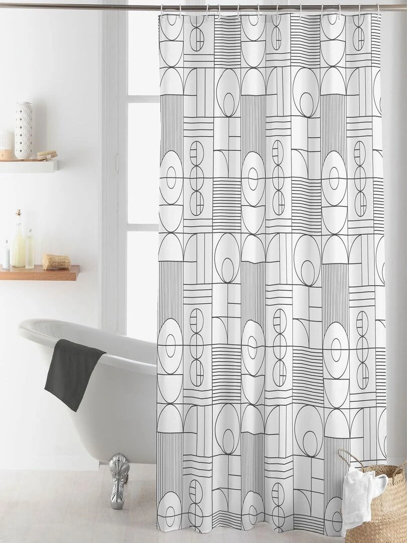 Rideau de douche Metrix Blanc