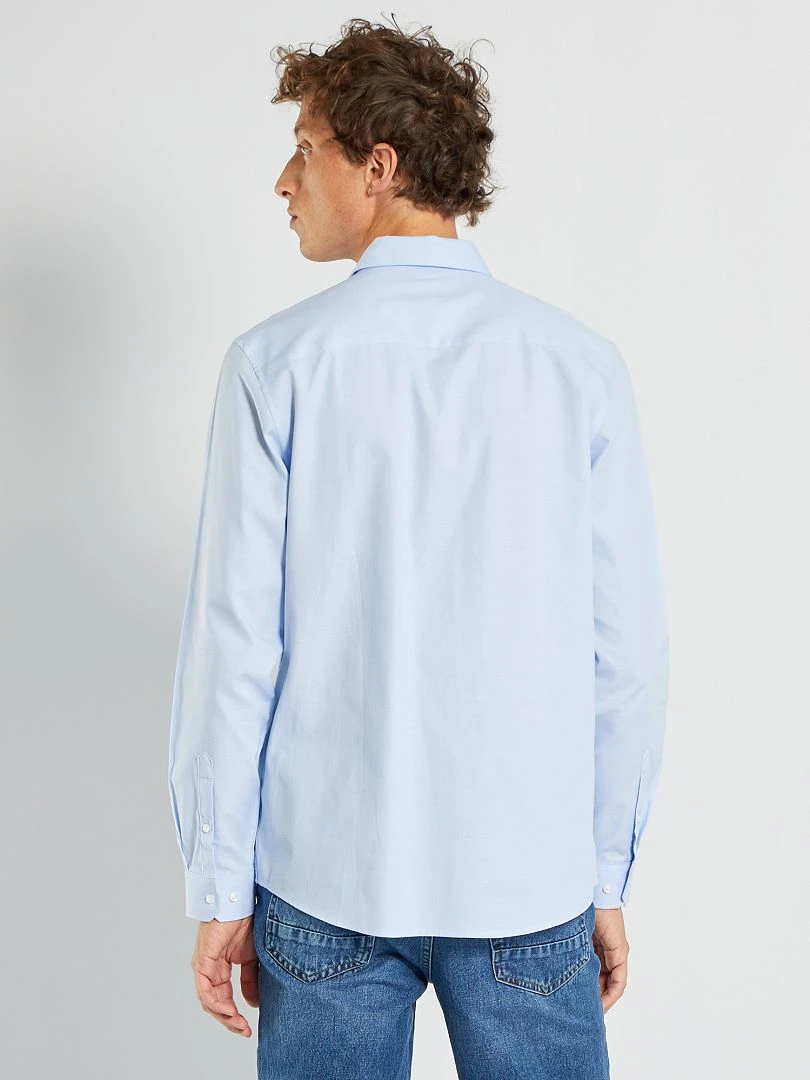 Chemise droite unie   bleu ciel