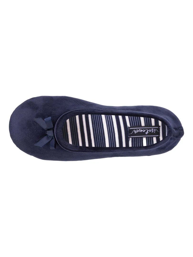 Chaussons ballerines Femme Marine Petit Nœud Bleu marine