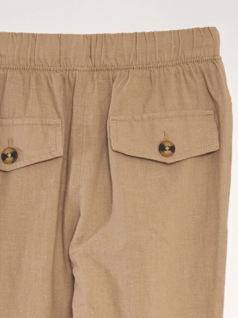 Pantalon chino en lin   Beige