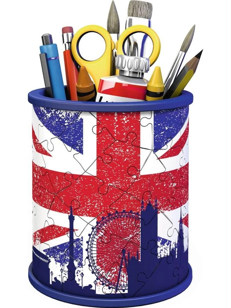Puzzle 3D 54 pièces : Pot à crayons Union Jack N/A