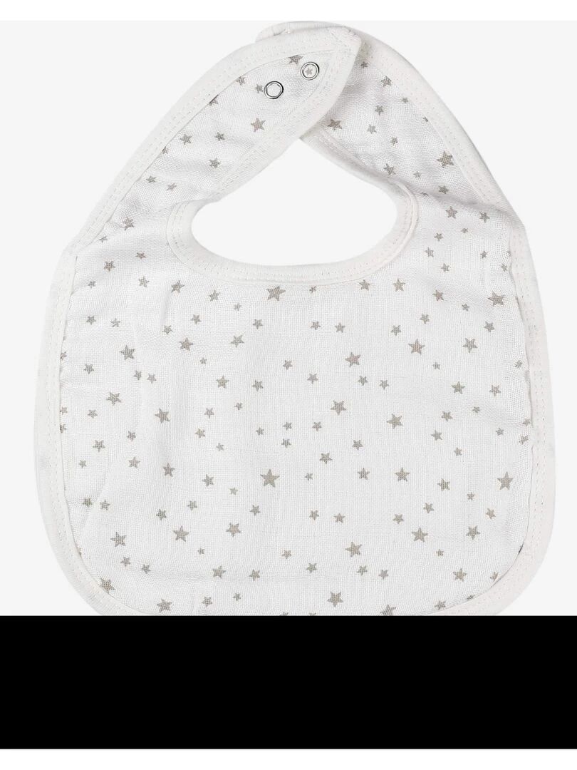 Lot de 3 bavoirs bébé Kinousses   Blanc