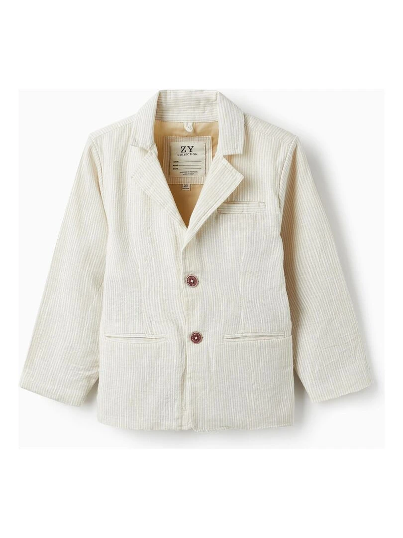 Blazer à Rayures pour Garçon LETS PARTY Beige clair