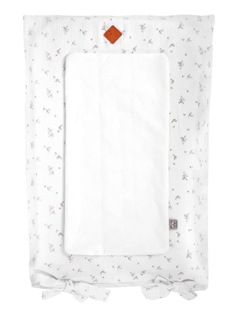 Housse de matelas à langer Melody Blanc