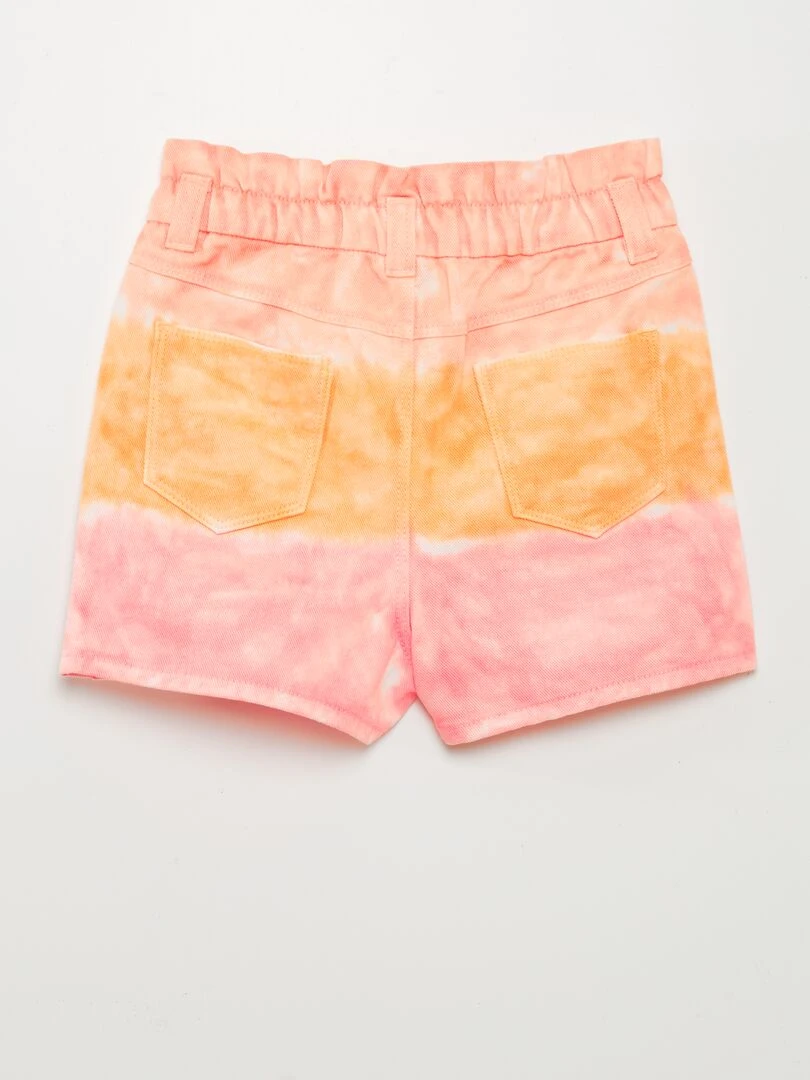 Short en denim coloré Blanc