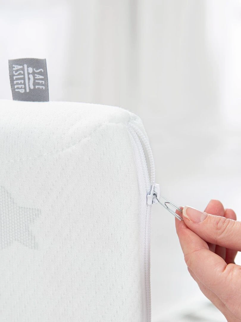 ROBA Matelas pour Parc Bébé Hexagonal   Housse Amovible   "Safe Asleep®" Air   Blanc