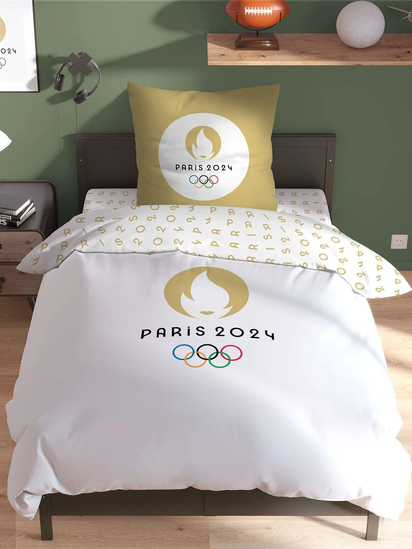 Parure de lit 1 personne Blanc