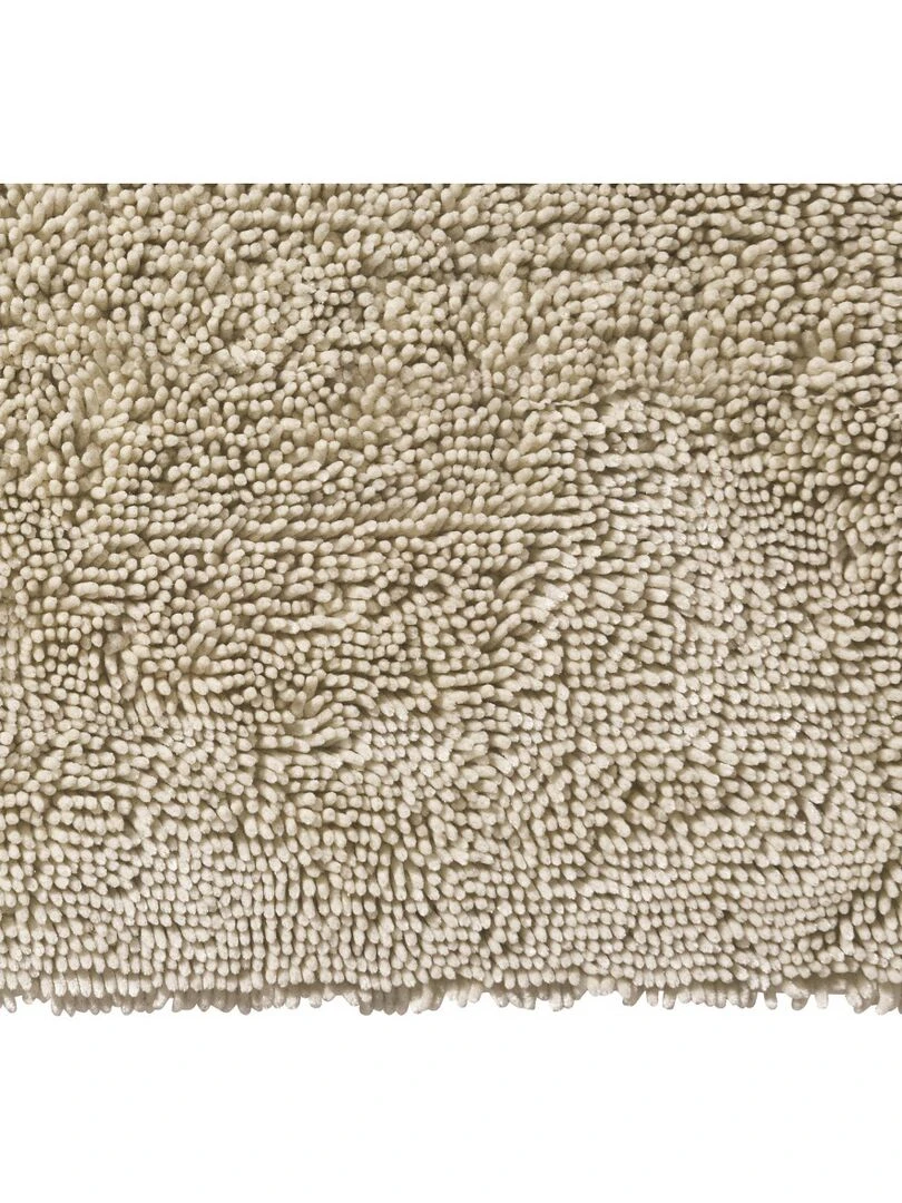 Guy Levasseur   Tapis de bain en polyester uni ivoire argenté   Beige