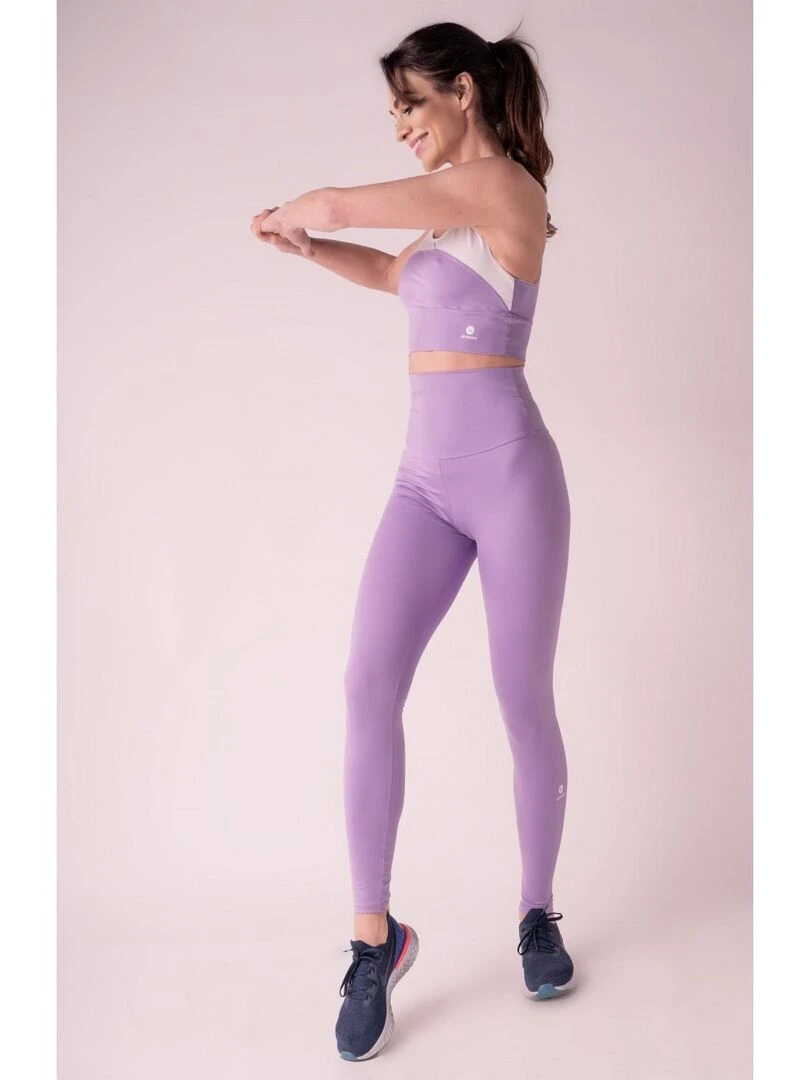 Legging Femme Fitness Taille haute  Natura   Violet clair