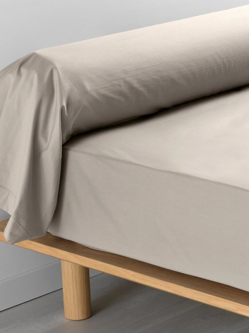 Taie Traversin Coton Percale Percalines Gris
