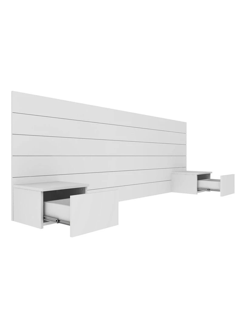 Tête de lit avec chevets Friz AKITEN RETAIL Blanc Blanc