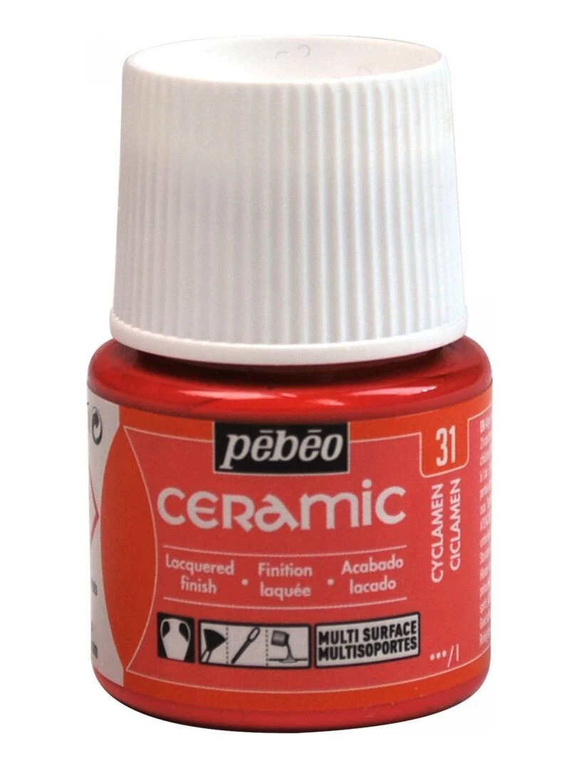 Peinture céramique et multi surfaces Rouge 45 ml N/A