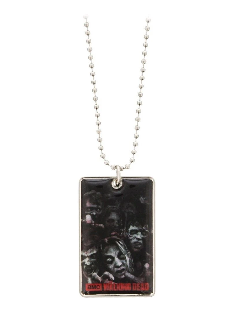 The Walking Dead pendentif Dog Tag Zombies Noir