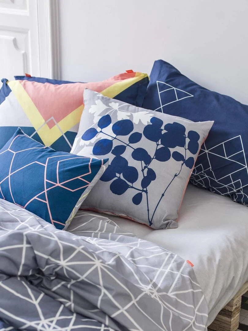 Housse de coussin Meraki "Happyfriday"   Blanc