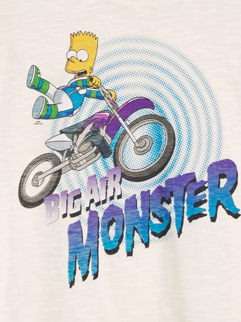 T shirt 'Simpsons' manches courtes blanc
