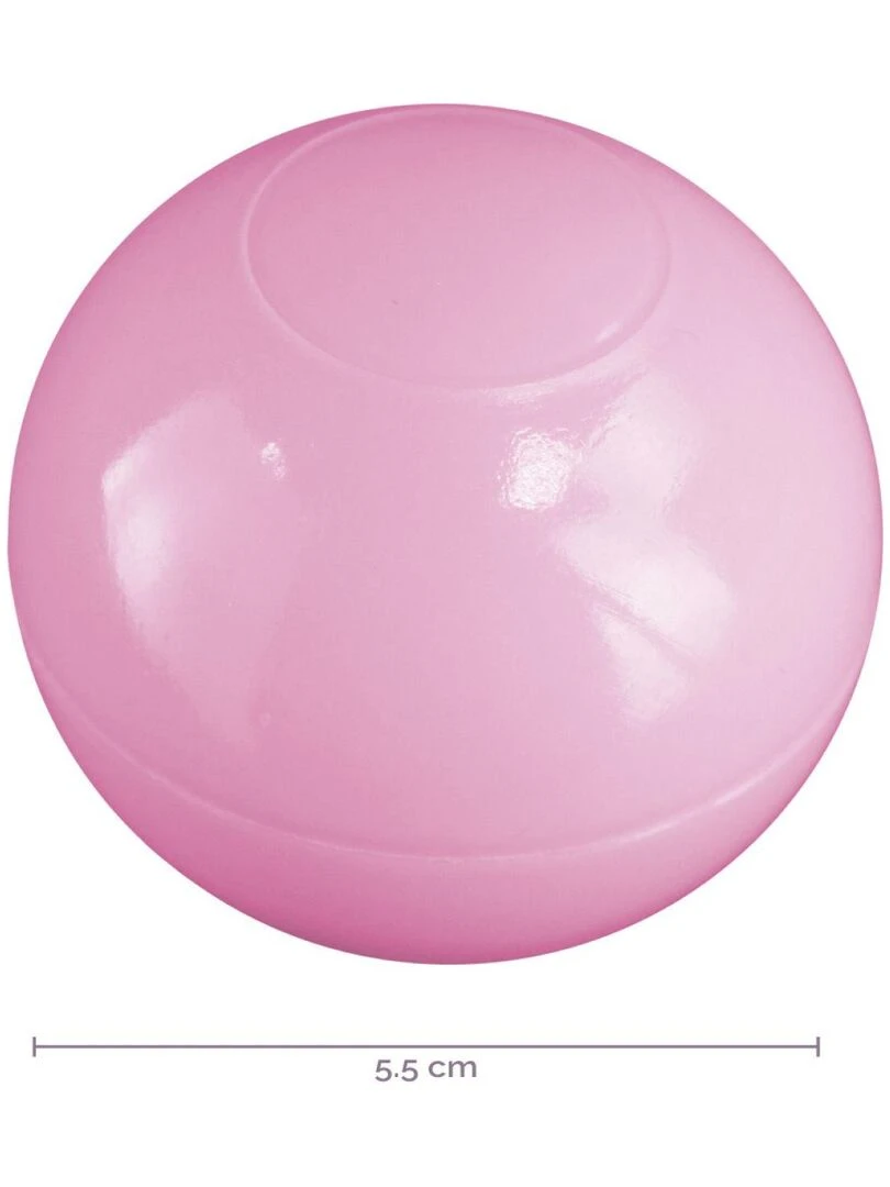 Lot de 3 sacs de 100 balles   Bleu  gris  blanc et transparent   Rose