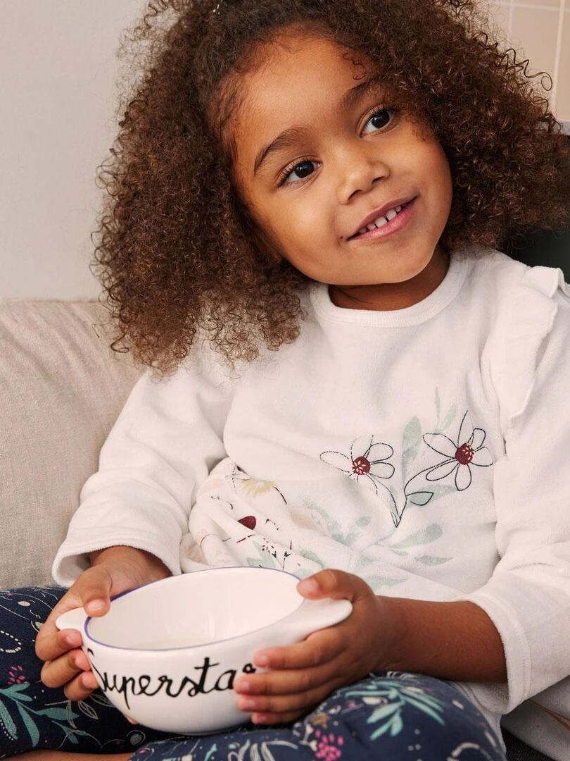 Pyjama bébé 2 pièces en velours Paloma   Bleu