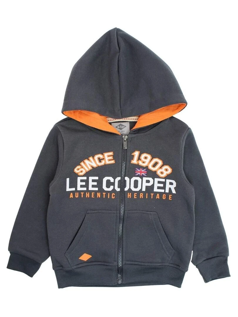 Lee Cooper Veste garçon imprimé logo Gris