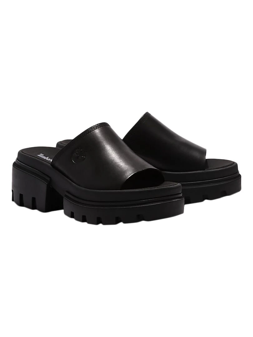 Sandales à Talon Cuir Timberland Everleigh   Noir