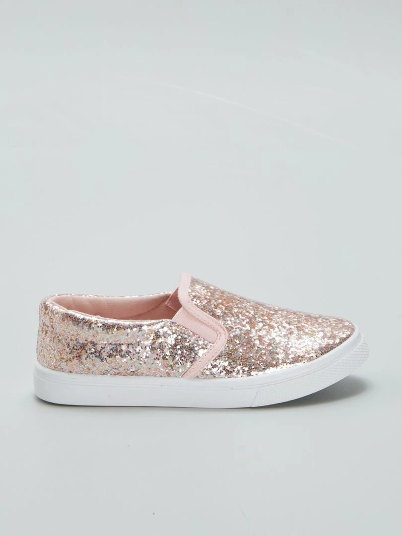 Baskets basses slip on Rose