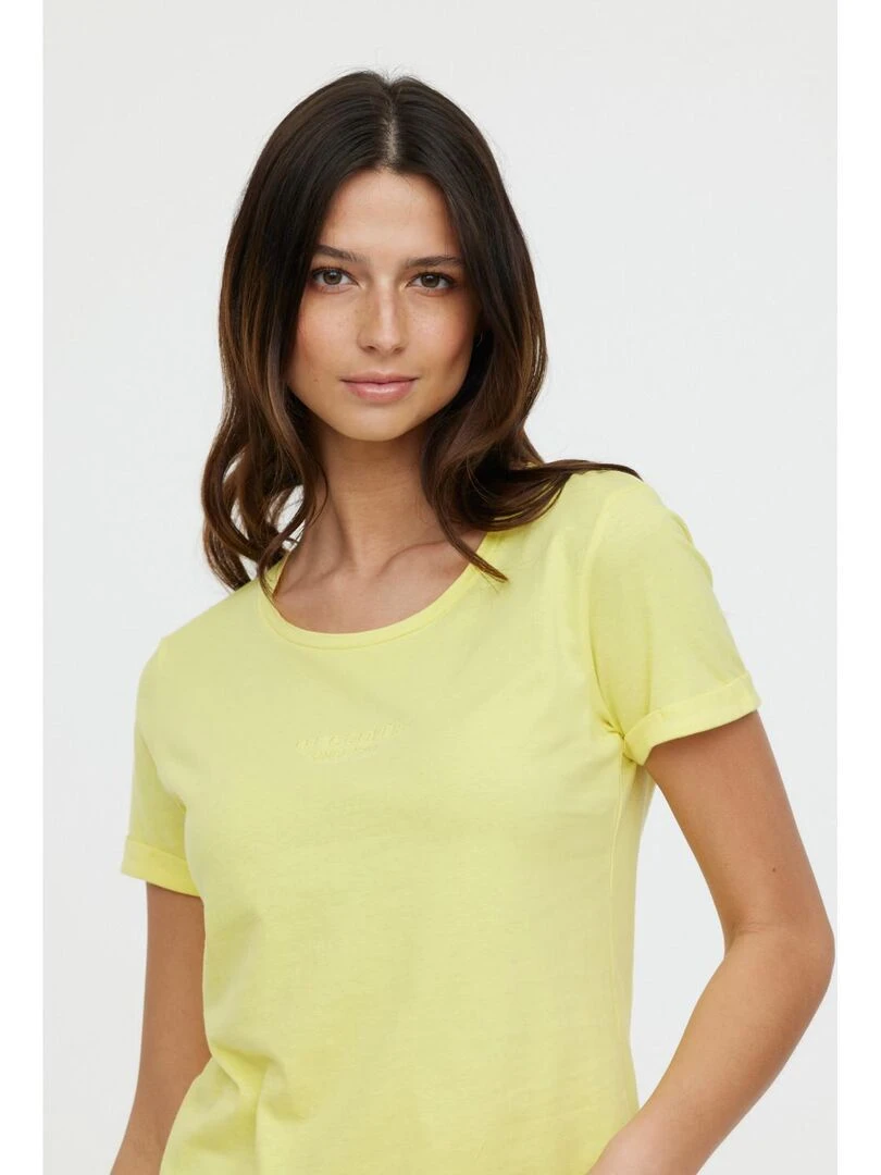 Lee Cooper   T Shirt coton  ARARI MC   Jaune citron