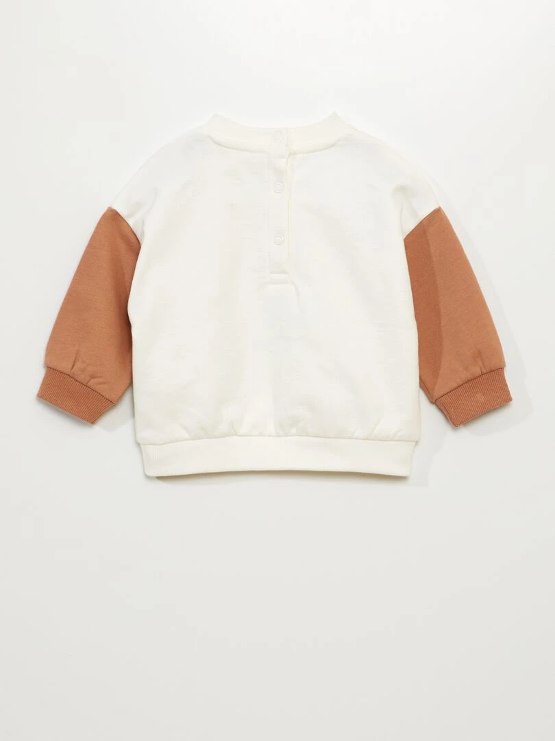 Sweat 'Disney' col rond   Beige