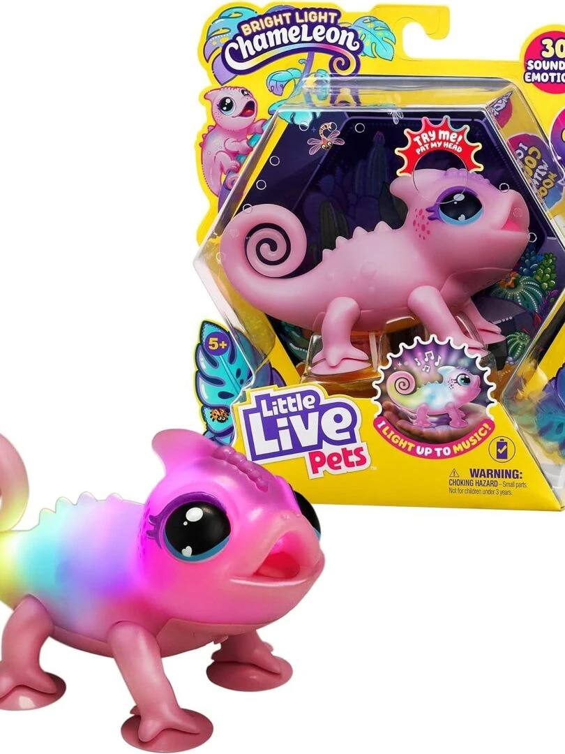 Little Live Pets Nova le caméléon lumineux Multicolore